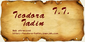 Teodora Tadin vizit kartica